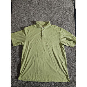 Tommy Bahama Polo Shirt Mens XL Short Sleeve Olive Green Ribbed Modal Blend